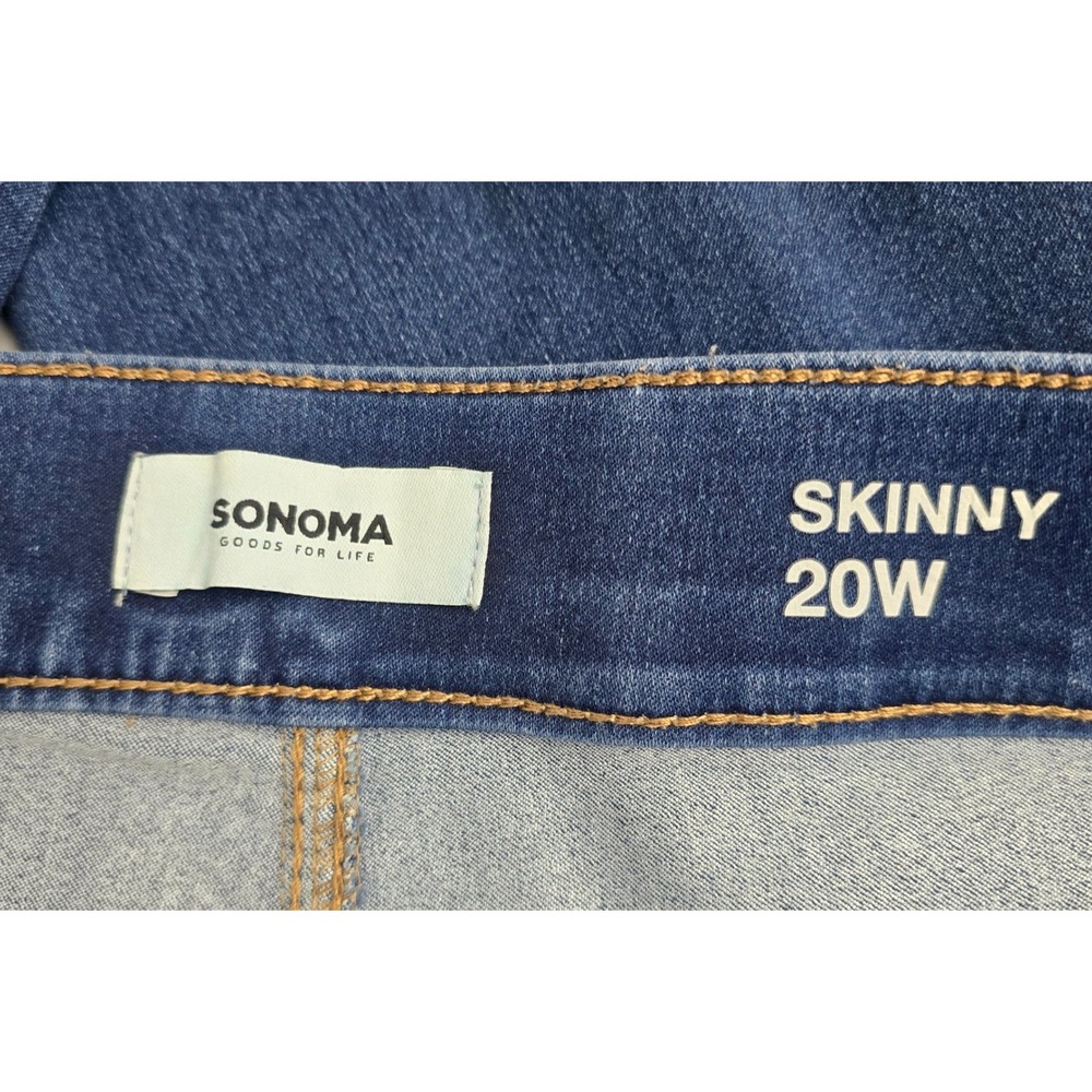 Sonoma Skinny Medium Wash‎ Jeggings Blue 20W - Picture 3 of 8